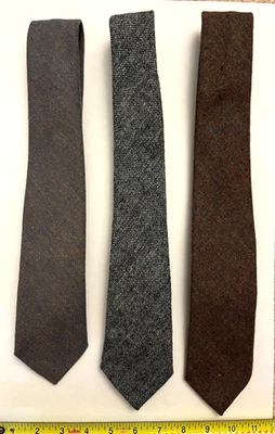 Set of Three Wool Ties - Made in The UK. - Image 1 of 4