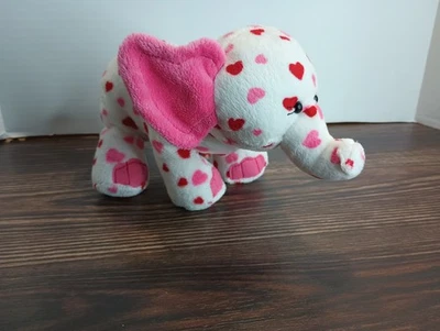 Ganz Love Heart Elephant Plush No Code Valentine Lovey 9” - Image 1 of 4