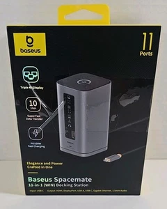 Baseus Spacemate Series 11-in-1 (MAC) Docking Station 3 Monitor with 3*4K HDMI - Picture 1 of 5