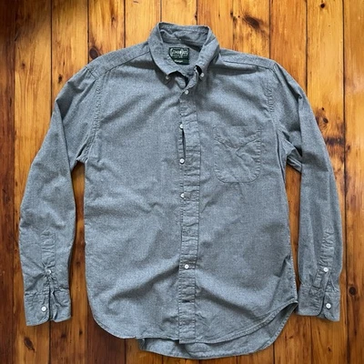 Gitman Bros Vintage Solid Flannel Long Sleeve Shirt Made USA Grey Men’s Medium - Image 1 of 4