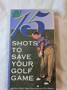 New/Sealed Golf Digest 15 Shots to Save Your Golf Game (VHS) - Picture 1 of 3