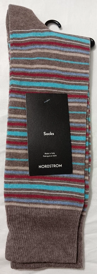 Nordstrom мужчин многоцветный хлопок платье носки один размер новый - Изображение 1 из 1