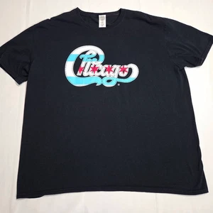 CHICAGO ROCK BAND WORLD TOUR 2014 SCHWARZ USA LOGO HERREN T-SHIRT GRÖSSE 2XL XXL - Bild 1 von 6