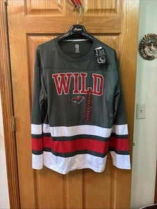 Minnesota Wild Shirt Mens XL NHL Long Sleeve Performance Embroidered NWT Light - Picture 1 of 5