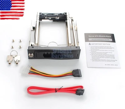 Adaptador de disco duro interno SATA de 3,5" CD-ROM para rack móvil sin bandeja 5,25 LED/bloqueo Foto 1 de 4