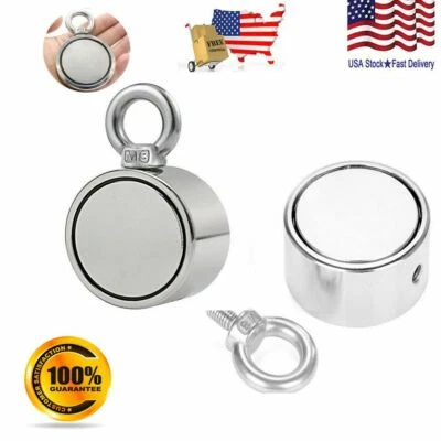 550lbs Super Strong Pulling Force Round Double Sided Fishing Magnet Neodymium