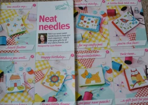 Cross Stitch Chart Only - Brightly Coloured Sewing Accessory Needle Cases - Picture 1 of 1