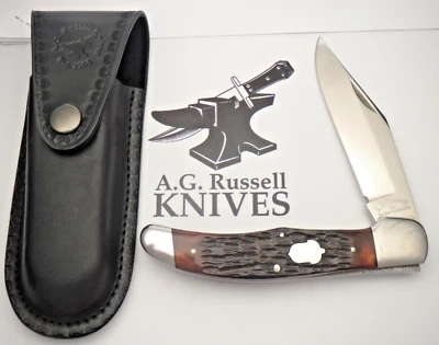 Vintage 1987 AG RUSSELL Seki Japan Made FH-2 Bolster Lock Knife MINT with Sheath - Image 1 of 4