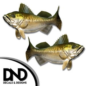 Walleye - Fish Decal Fishing Tackle Box Bumper Sticker "3in SET" F-1090 D& - Picture 1 of 1