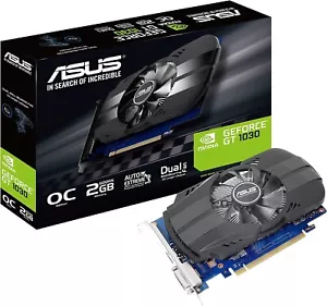 ASUS NVIDIA GeForce GT 1030 OC Edition Overclocked 2GB GDDR5 PCIe3 Graphics Card - Picture 1 of 4