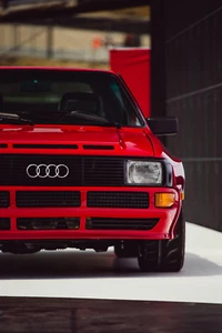 Audi Sport Quattro S1, sports ca, red cars, frontal view Poster - Picture 1 of 1