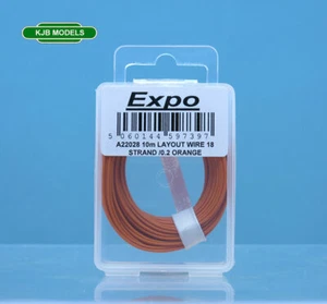 NUEVO EN CAJA EXPO A22028 Naranja 10m 18 hebras / 0,1 mm Cable de diseño ferroviario modelo - Imagen 1 de 2