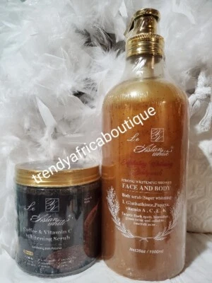 Le AsianWhite  gold shower gel & coffee & vitamin C, exfoliating scrub. - Image 1 of 4