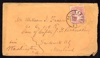US 1864 CIVIL WAR COVER LANCASTER TO COMPANY C. 195 REGIMENT C/O - Image 1 of 2