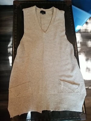 Женский свитер Lumiere маленький с V-образным вырезом длина талии без рукавов - Изображение 1 из 4