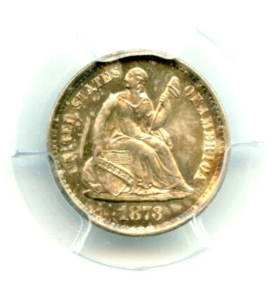 1873-S Liberty Seated Half Dime, PCGS MS65, Attractively Toned - Image 1 of 3