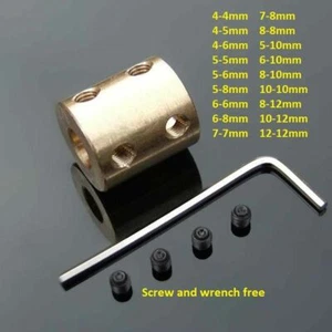 14mm/16mm/20mm Copper Shaft Coupling Rigid Coupling Coupler Motor Connector DIY - Picture 1 of 2