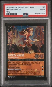 Mickey Mouse Musketier Captain FOIL Disney Lorcana - Ursula’s Return PSA 9 - Bild 1 von 2