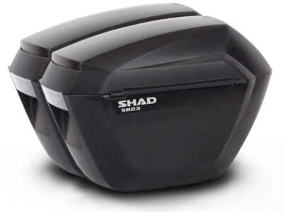 SHAD SH23 Motorcycle Panniers Black 23L Pair Waterproof Hard Luggage D0B23100 - Image 1 of 4