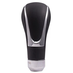 Genuine Leather + Metal Manual Automatic Car Gear Shift Knob Shifter Lever Cover - Picture 1 of 7
