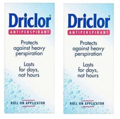 Driclor Antiperspirant Roll On Deodorant - Excessive Sweating 2 X 20ML