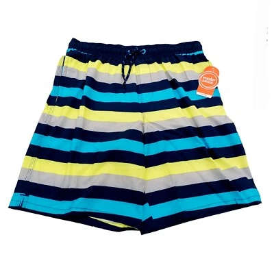 Wonder Nation Swim Shorts 10/12 Husky Boys Striped  - Image 1 of 4