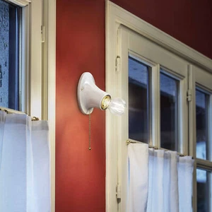 FerroLuce Applique da parete dallo stile classico in ceramica Trieste 75W - Foto 1 di 3