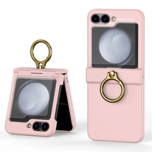 Shockproof Hard PC Hinge Protection Ring Stand Case for Samsung Galaxy Z Flip 6 - Picture 1 of 68