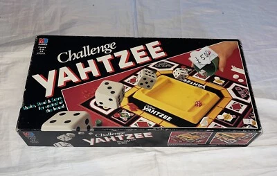Challenge Yahtzee - Dice Board Game by MB Games Vintage 1992  (8yrs+) ~ Complete - Image 1 of 4