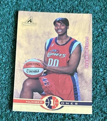 NYREE ROBERTS - ODU - 1998 PINNACLE WNBA NUMBER ONES ROOKIE CARD # 9 - COMETS - Image 1 of 3