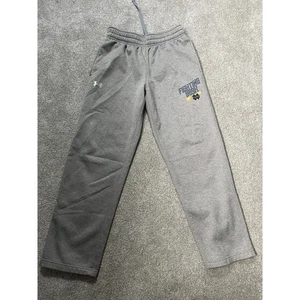 Under Armour Notre Dame Sweatpants Mens Medium Gray Loose Activewear Lounge - Picture 1 of 8
