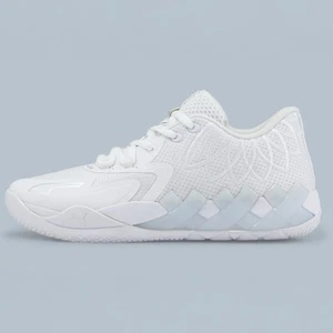 Puma MB.01 Lo Melo Lamello Ball Basketballschuhe weiß silber Herren NEU Größe 12 - Bild 1 von 6