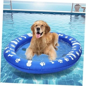 Dog Pool Float Inflatable Pool Floats for Small Medium Large Dogs Summer Blue - Picture 1 of 8