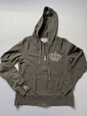 PEQUEÑA Sudadera con Capucha Christine Alexander Cremallera SWAROVSKI Coronas de Cristal. #756 Foto 1 de 4