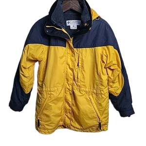 Chaqueta Columbia 3 en 1 para mujer S Boulder Ridge cremallera capucha desmontable amarilla de colección - Imagen 1 de 13