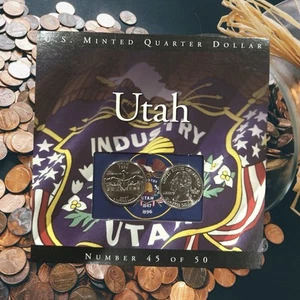 2007 Washington State of America State Quarter Set Utah #45 of 50 Beehive 25c - Picture 1 of 4