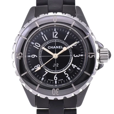 Reloj señora con papel CHANEL J12 H0681 cerámica/caucho cuarzo P#143567 Foto 1 de 4