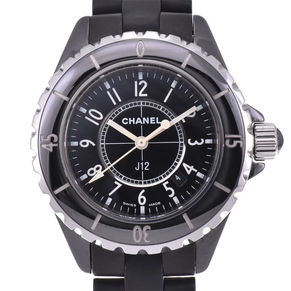 Reloj señora con papel CHANEL J12 H0681 cerámica/caucho cuarzo P#143567 Foto 1 de 4