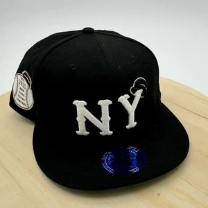 Ebbets Field Flannels New York Black Yankees NLB Flip Fitted Hat 7 1/4 Black New - Picture 1 of 12