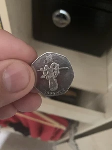 2011 50p BLUE PETER LONDON OLYMPIC GAMES 2012 RARE COIN READ DESCRIPTION PLEASE - Picture 1 of 3