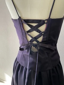 VTG Scott McClintock Gown Prom Bridal Corset Bodice Maxi Costume Purple 10 AS IS - Picture 1 of 16