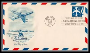 US FDC # UC33 7c Jet Silhouette blue ArtCraft 1958, 9p1185 - Picture 1 of 1