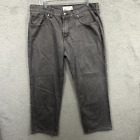 Ecko Unlimited Jeans Mens 38x31 Gray Denim Relaxed Baggy Hip Hop Skater Y2K