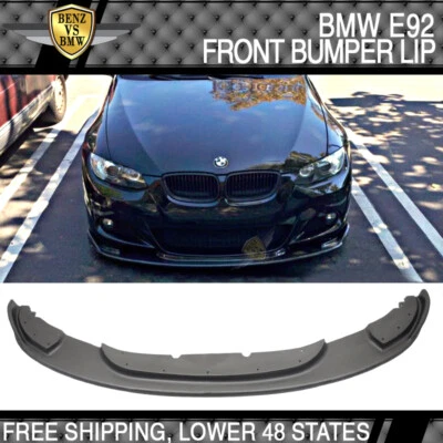 Fits 07-10 BMW E92 328i 335i 328xi 335xi Type-H PU Front Bumper Lip Spoiler - Image 1 of 4