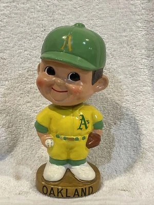 Bobblehead/Nodder vintage 1960 Oakland Athletics Gold Base, MUITO BOM VISUAL!! - Imagem 1 de 4
