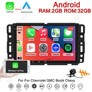 Android 13 Car Stereo Radio For GMC Yukon Chevy Silverado Sierra Navi BT Carplay - Picture 1 of 21
