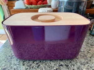 Joseph Joseph Bread Bin And Board, Purple - Picture 1 of 1