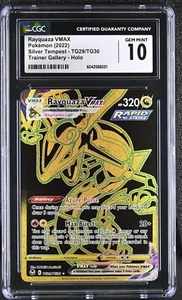 CGC 10 GEM MINT Pokemon Rayquaza VMAX TG29 Silver Tempest Ultra Rare Holo psa - Picture 1 of 2