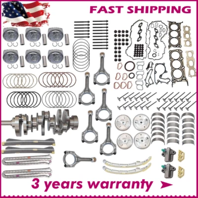 G6DH 3.3L Engine Rebuild Overhaul Kit Crankshaft Rods Timing For HYUNDAI KIA 3.3 Foto 1 de 4