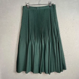 Club Monaco Womens Green Pleated Midi Skirt Size 4 - Picture 1 of 7